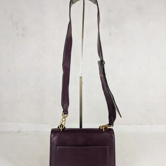 CHARLES & KEITH Boxy Push Lock Purple Crossbody Bag